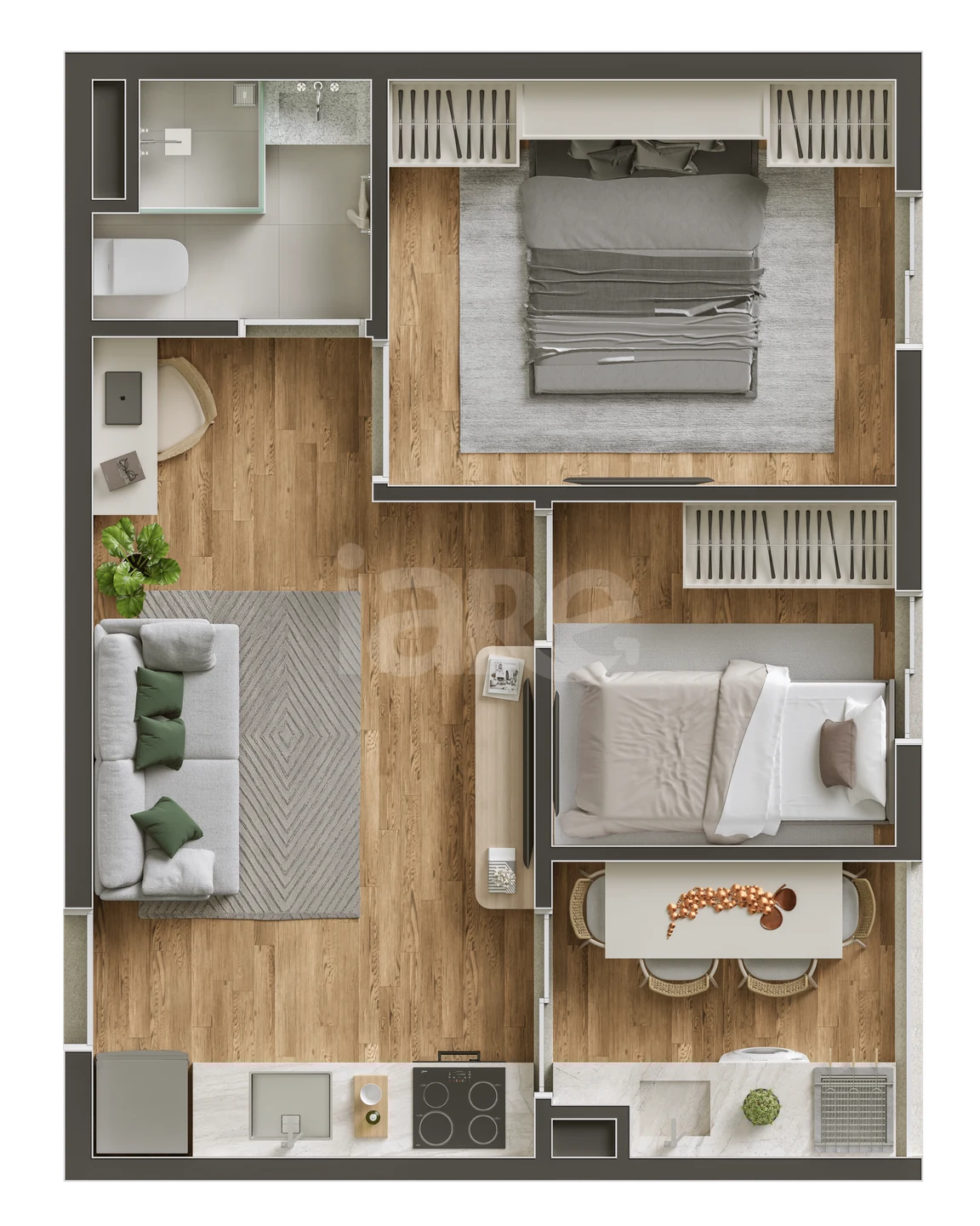 Planta — Apartamento 38 m²