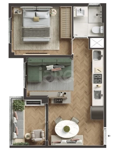 Planta — Garden 36,22 m²