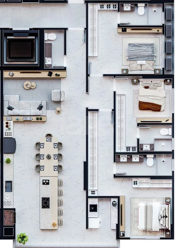 Planta — Apartamento 143,84 m²