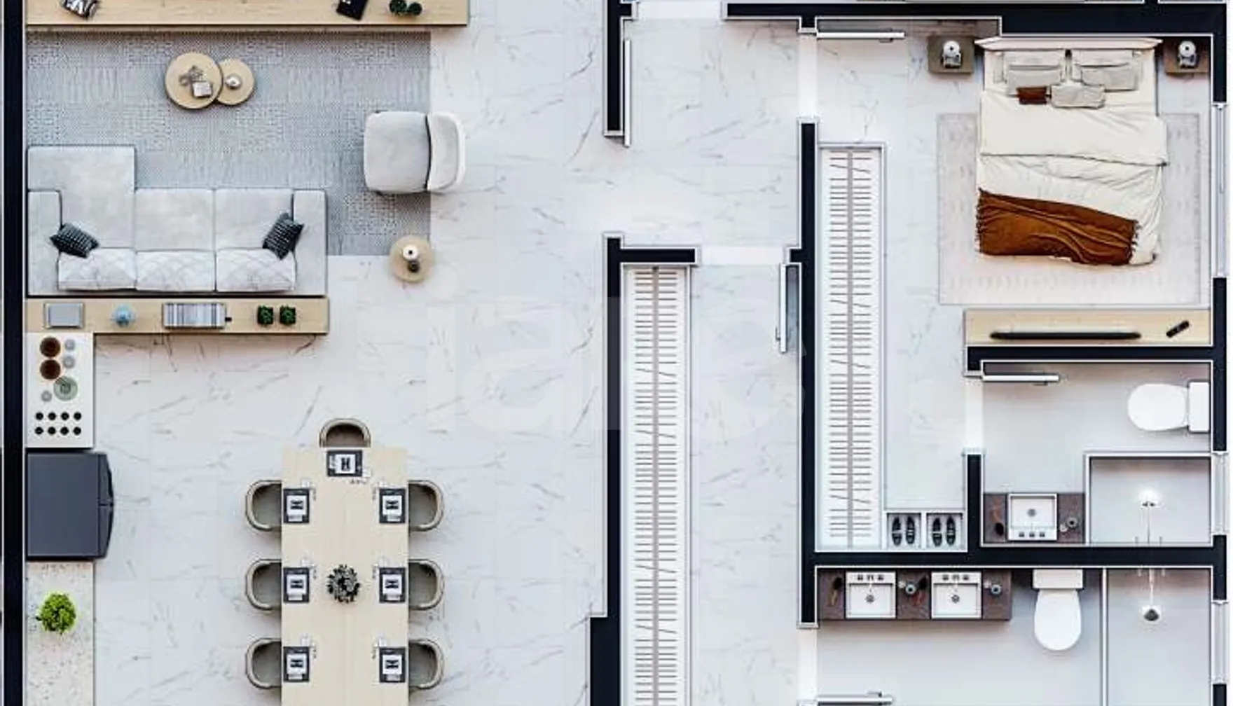 Planta — Apartamento 143,84 m²