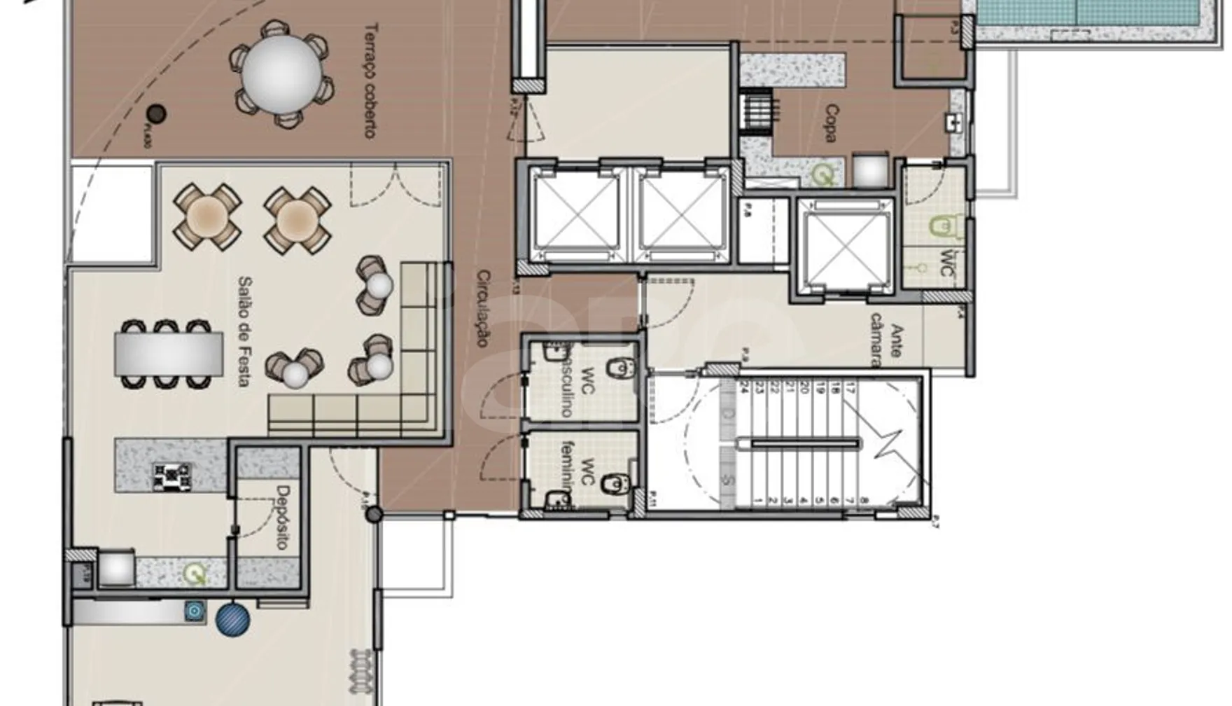 Planta — Pavimento terraço
