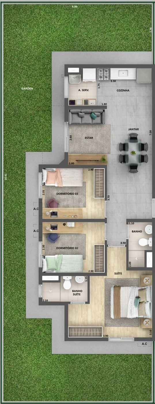 Planta — Garden 139,52 m²