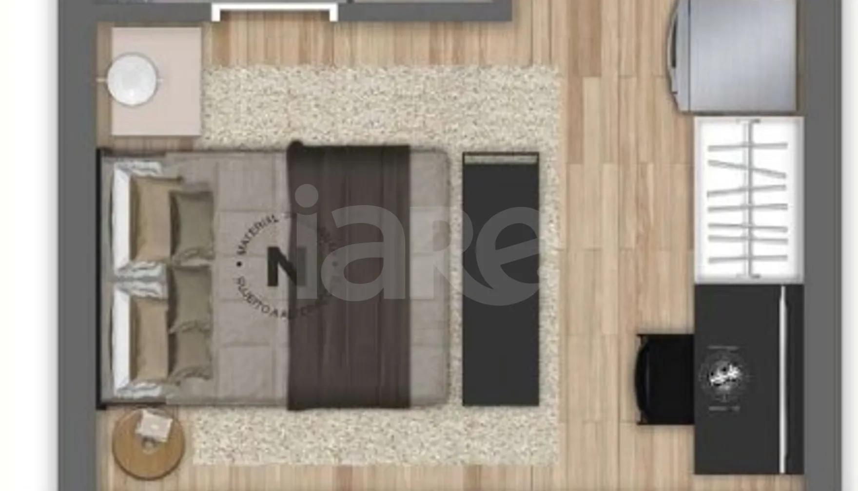 Planta — Studio 24,53 m²