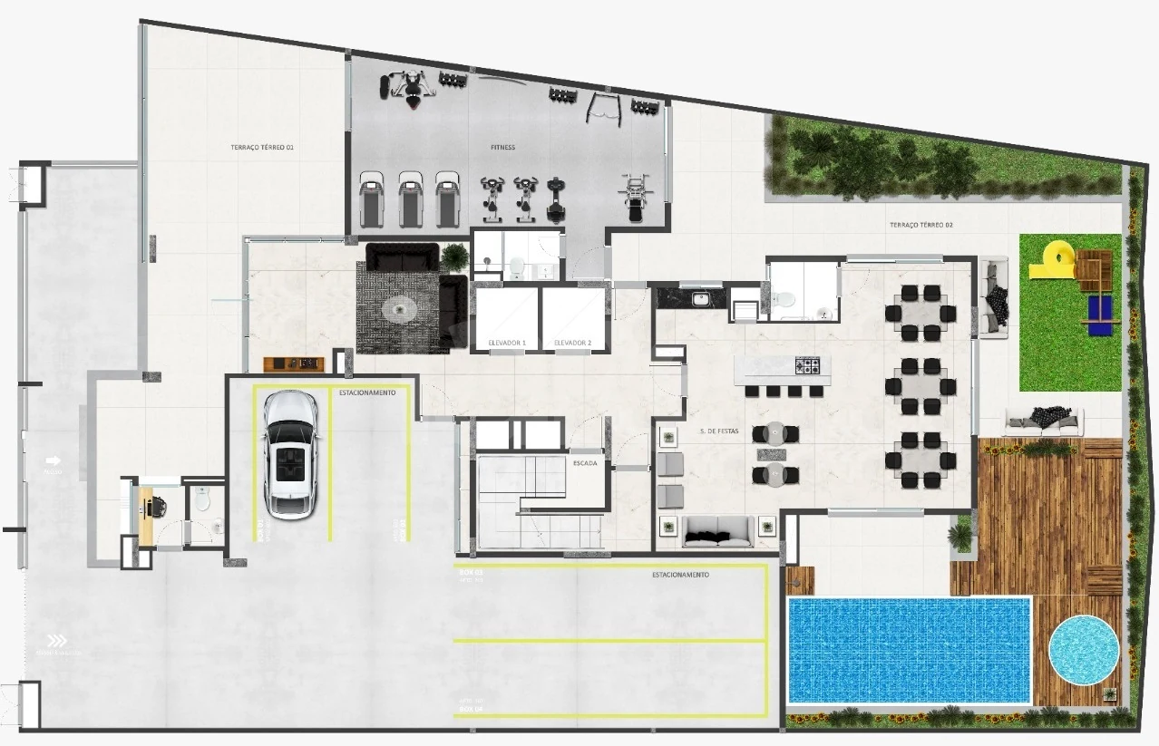 Planta — Pavimento lazer