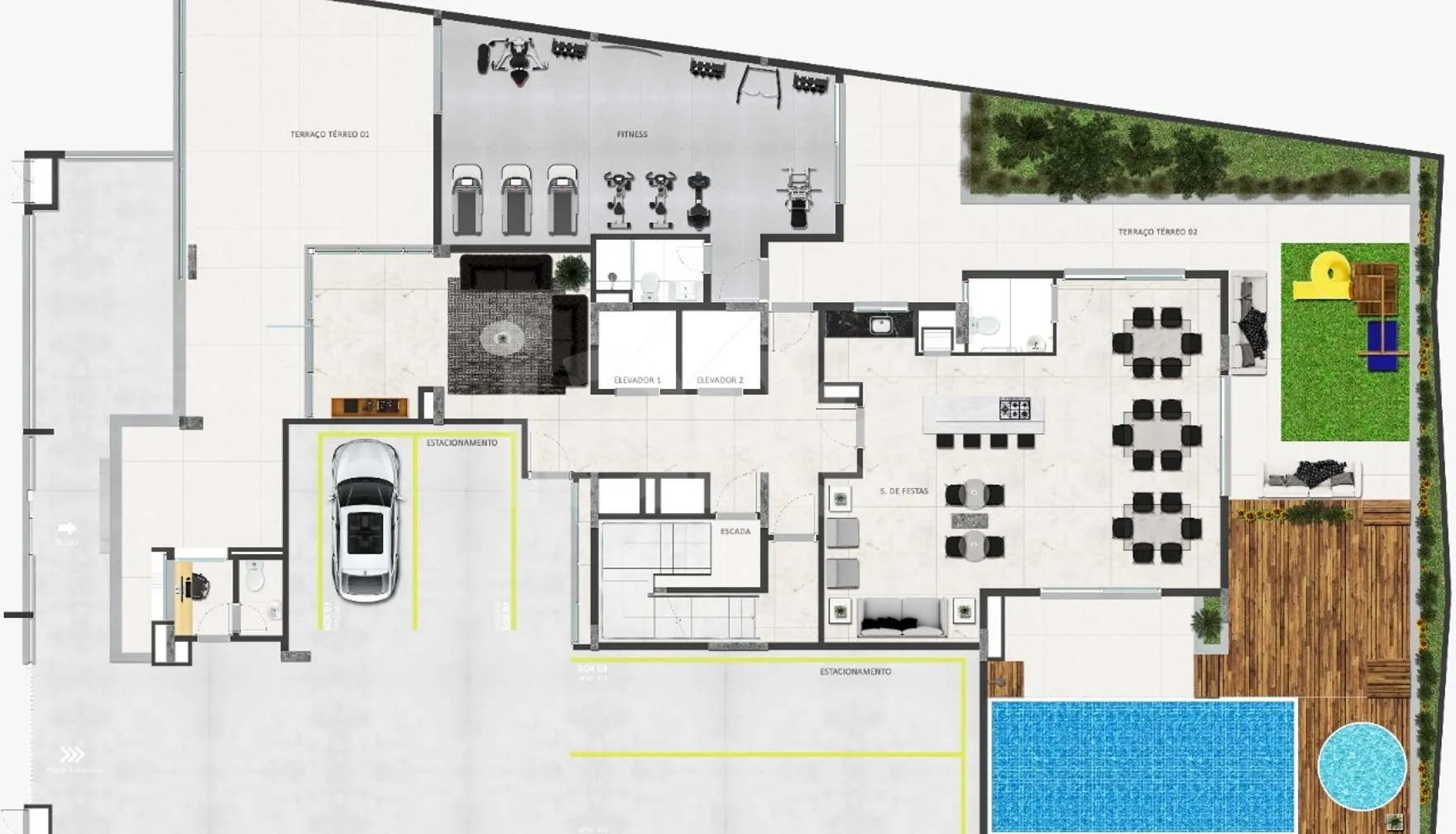 Planta — Pavimento lazer