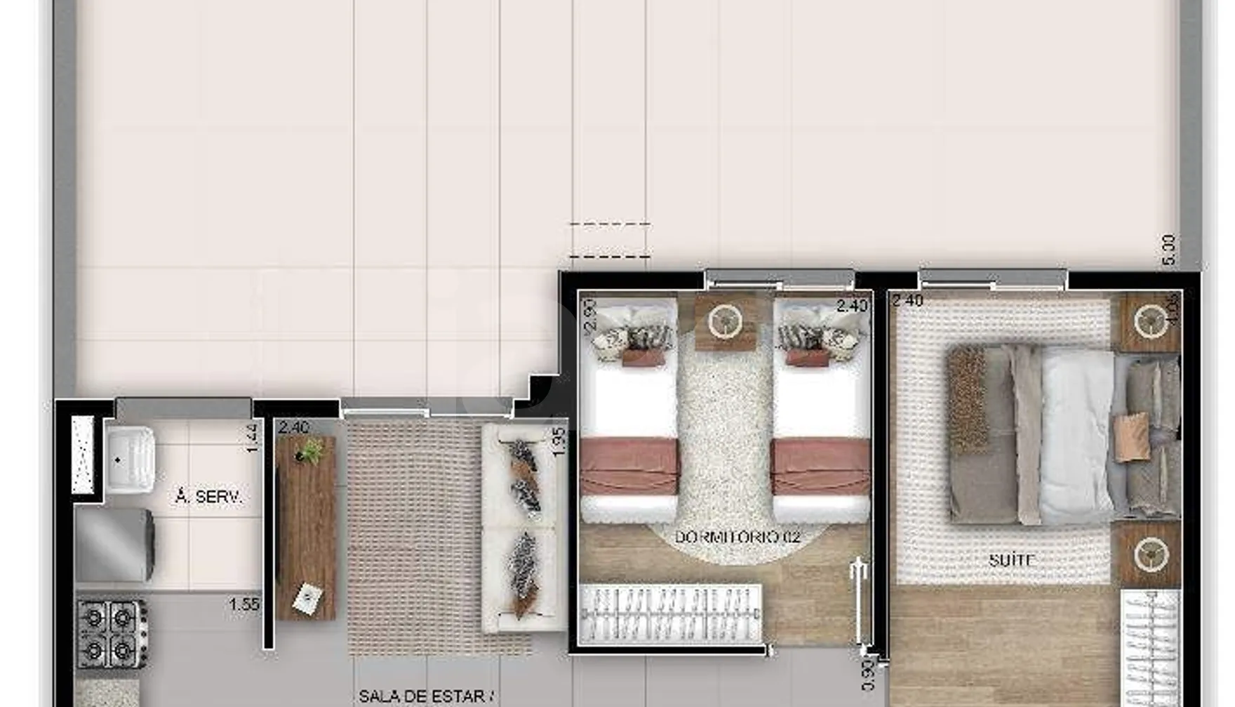 Planta — Garden 87 m²