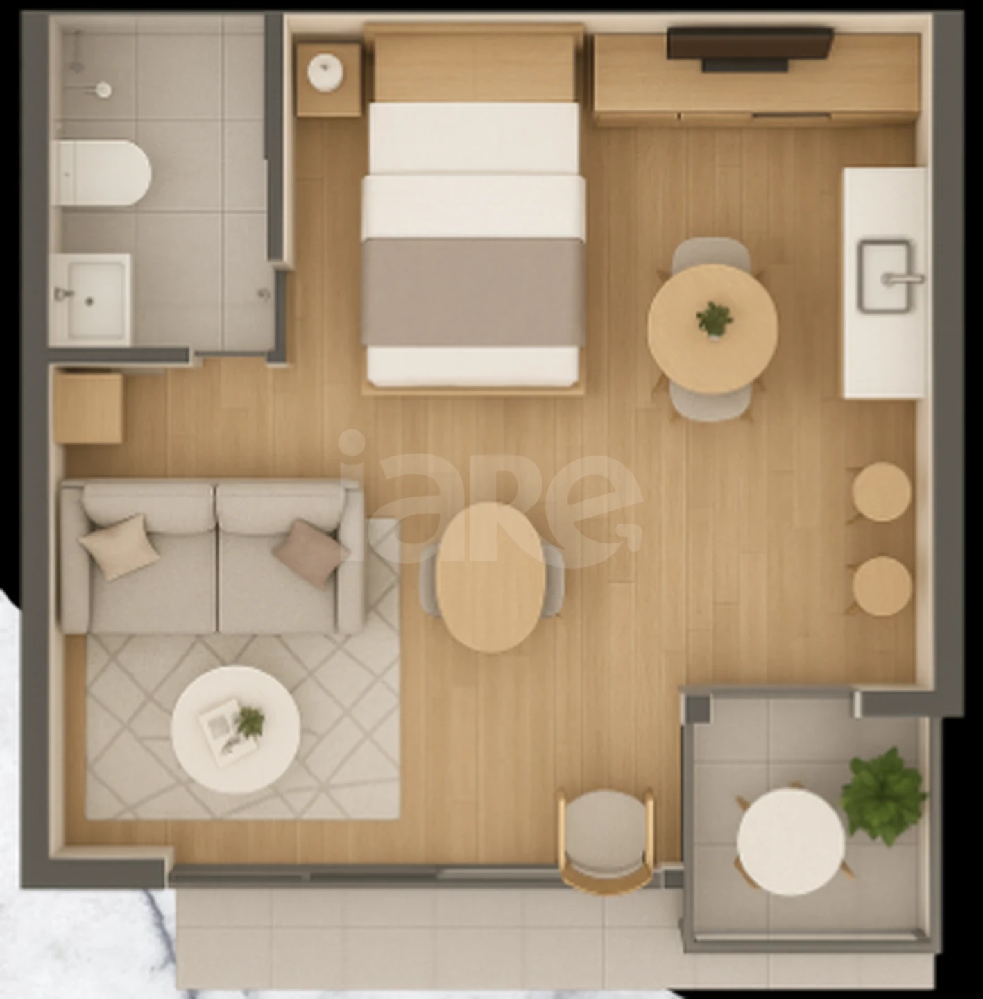Planta — Apartamento 29,12 m²