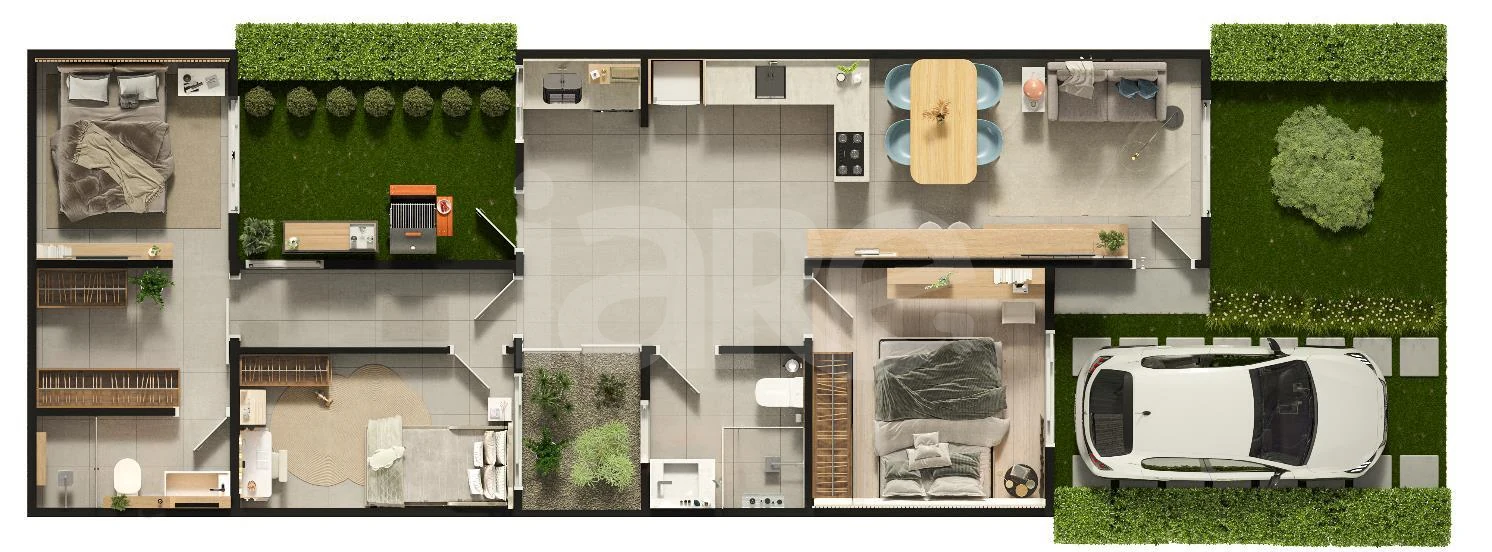 Planta — Casa em Condomínio 43,64 m²