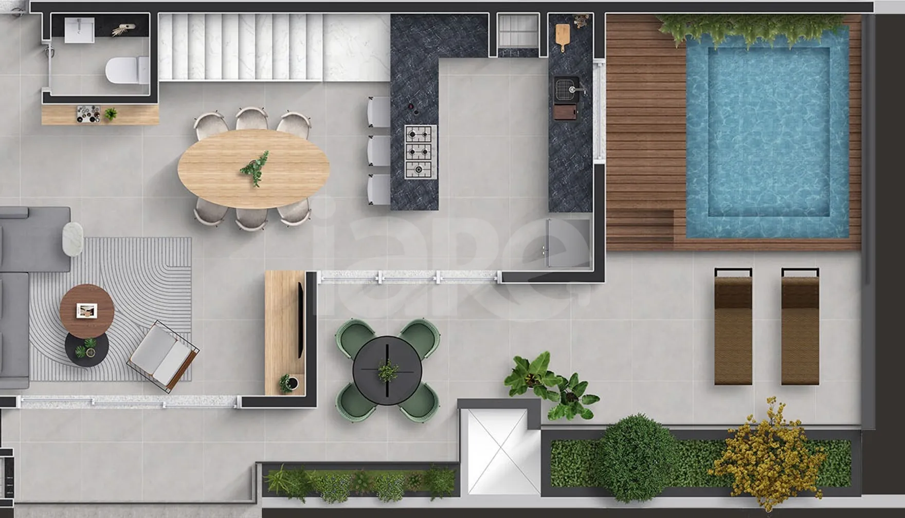 Planta — Cobertura Duplex 120,94 m²