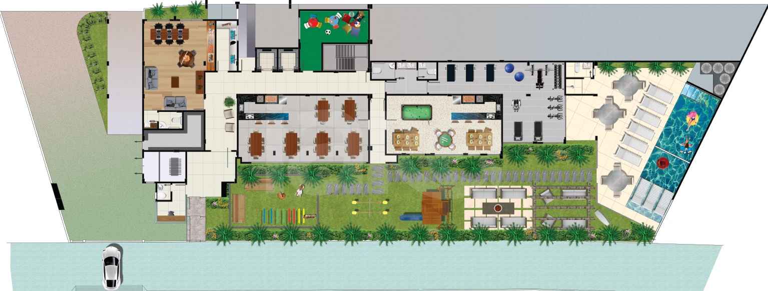 Planta — Pavimento lazer