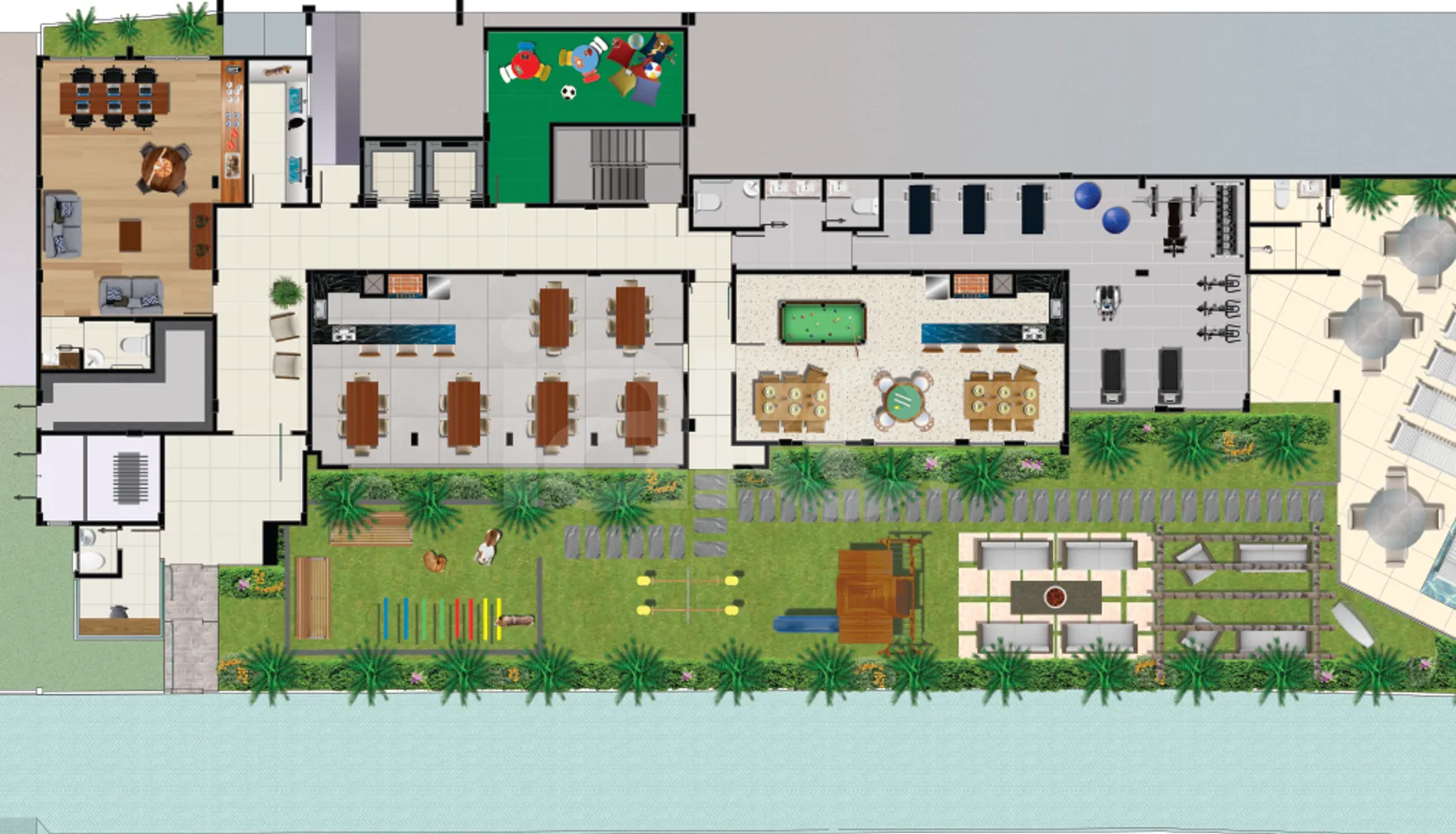 Planta — Pavimento lazer