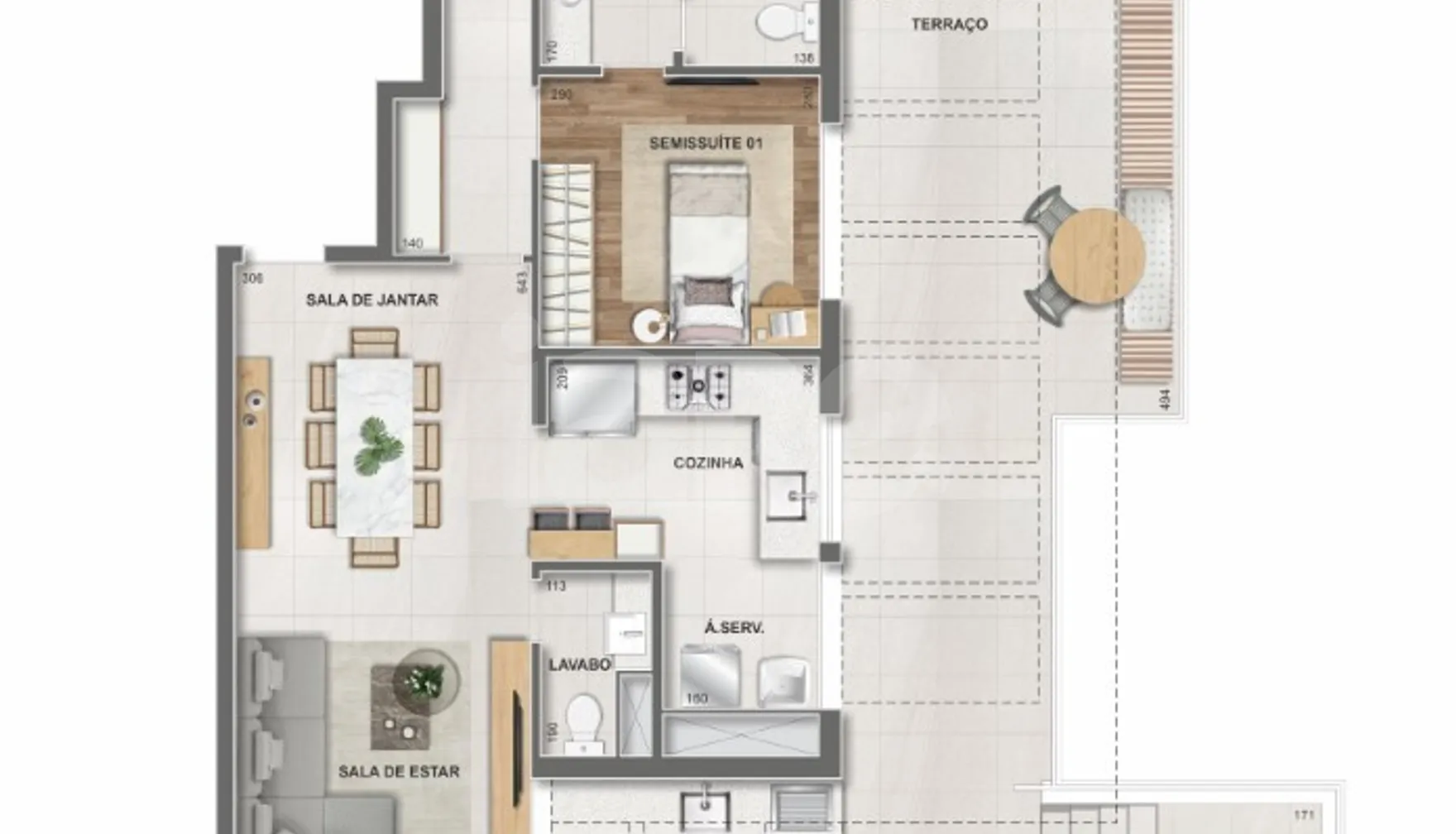 Planta — Cobertura Horizontal 249,32 m²
