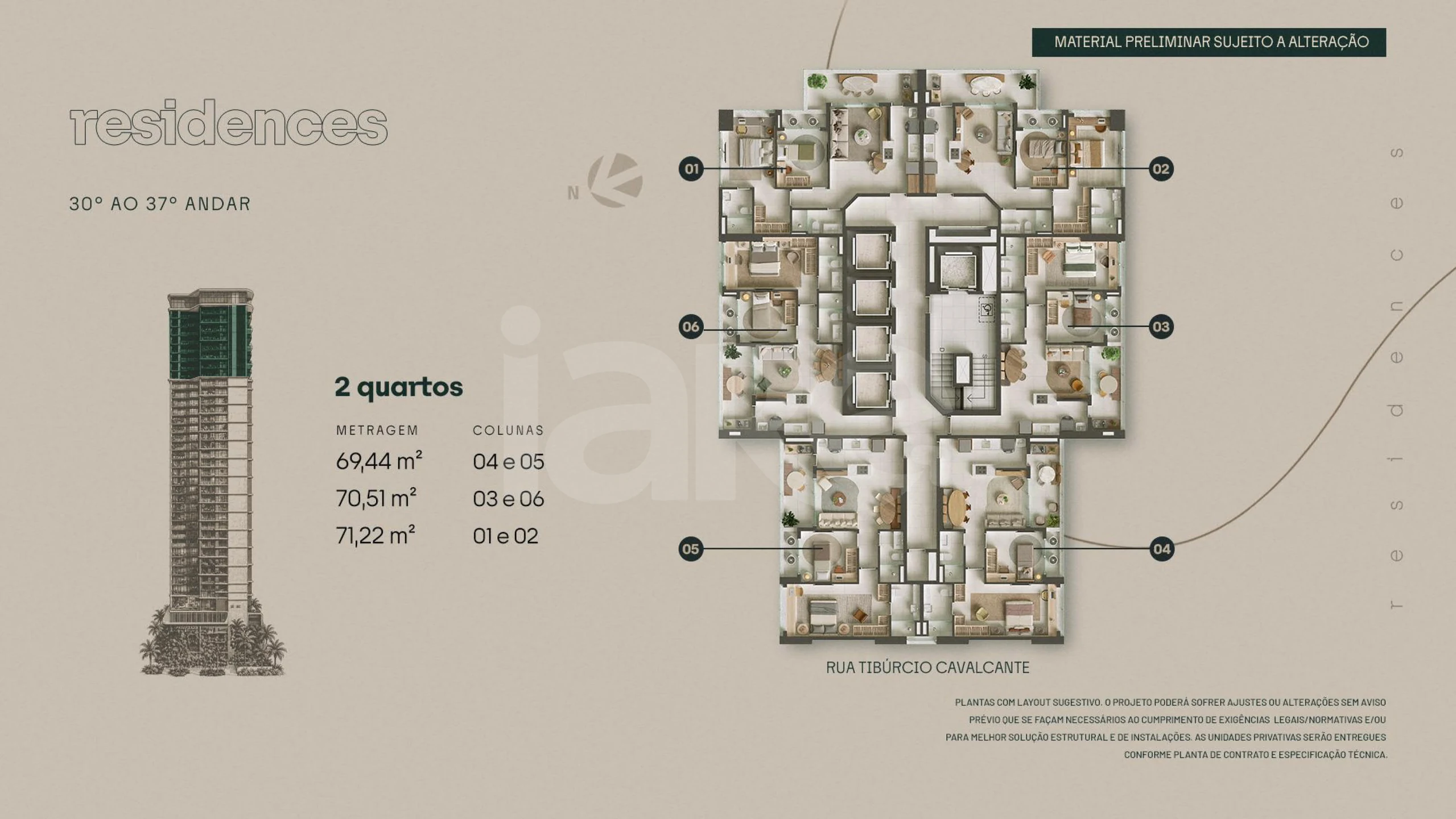 Planta — Pavimento Tipo 2 (30º a 37º pav)