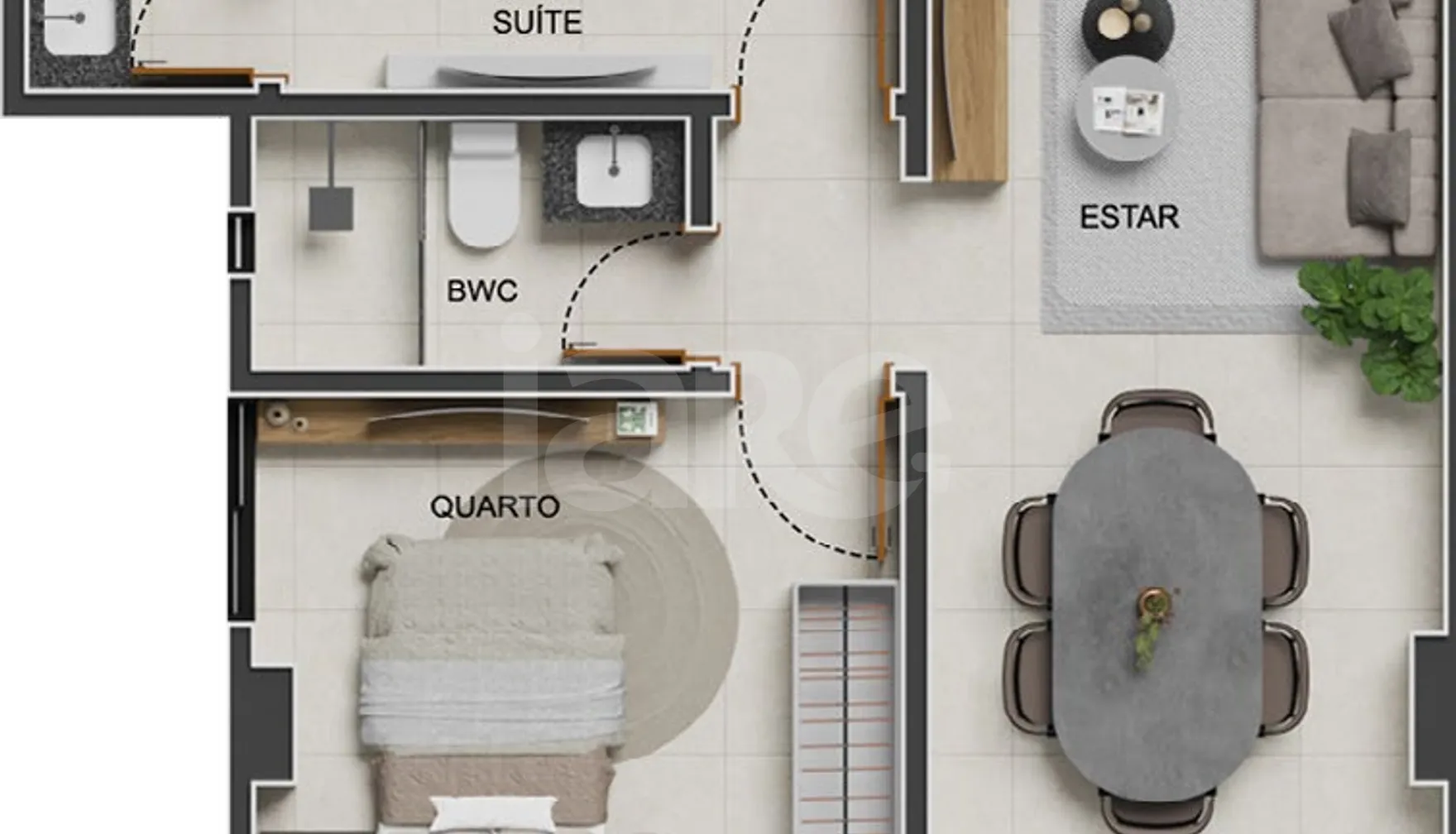 Planta — Apartamento 63,06 m²