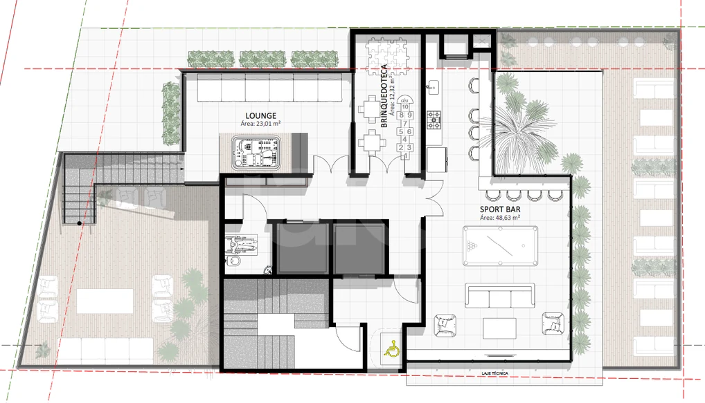 Planta — Pavimento mezanino