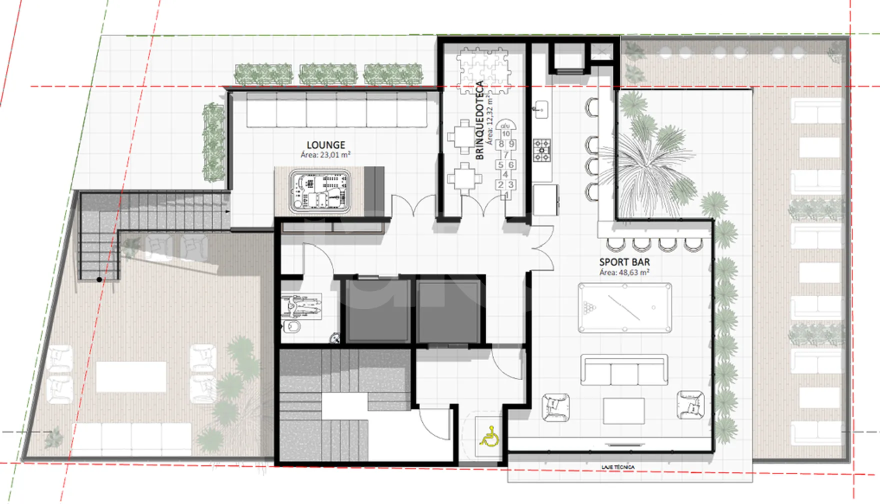 Planta — Pavimento mezanino