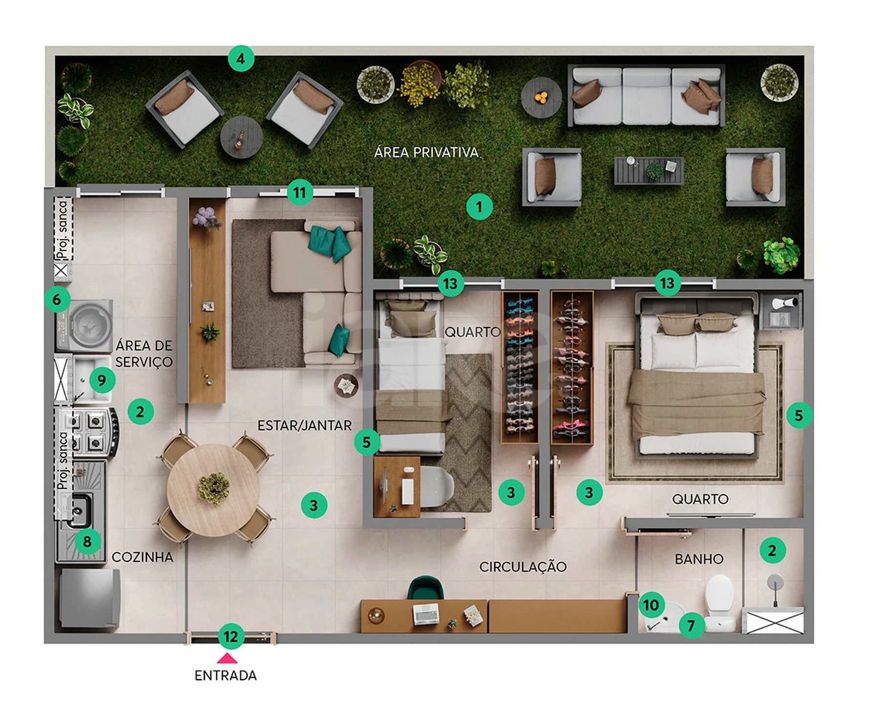 Planta — Garden 50,44 m²