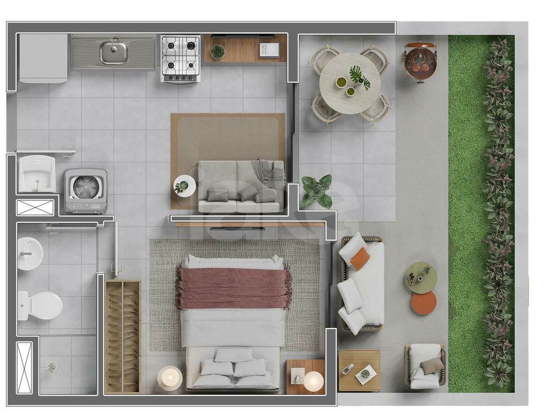 Planta — Garden 35,12 m²