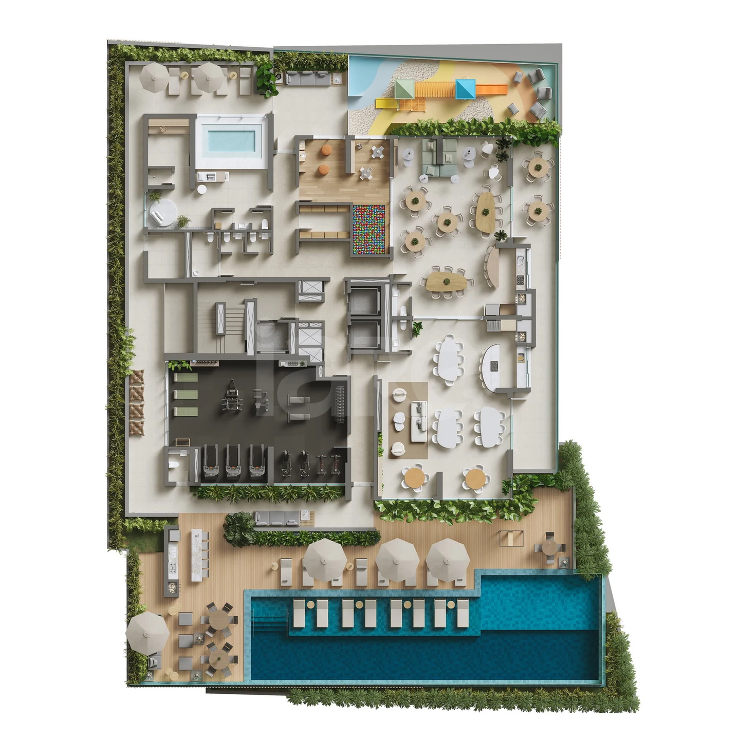 Planta — Pavimento lazer