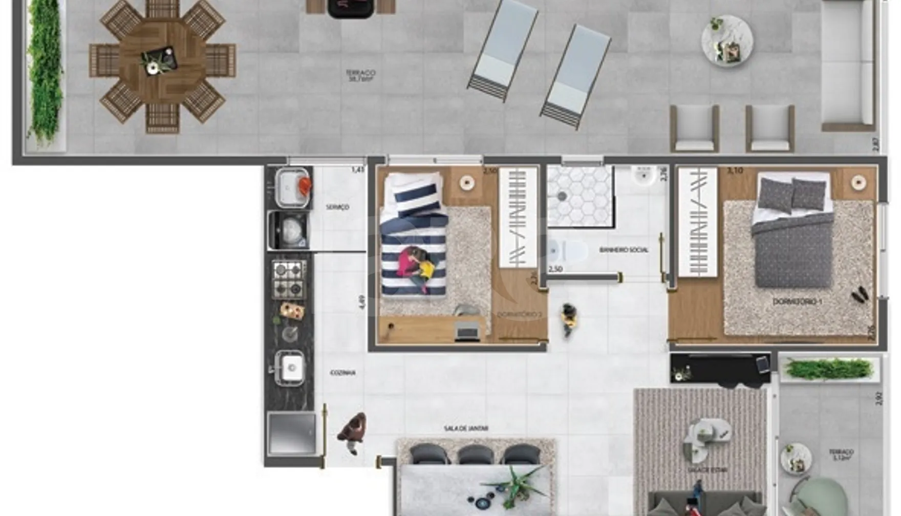 Planta — Garden 94 m²