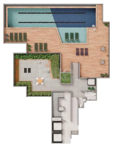 Planta — Pavimento lazer