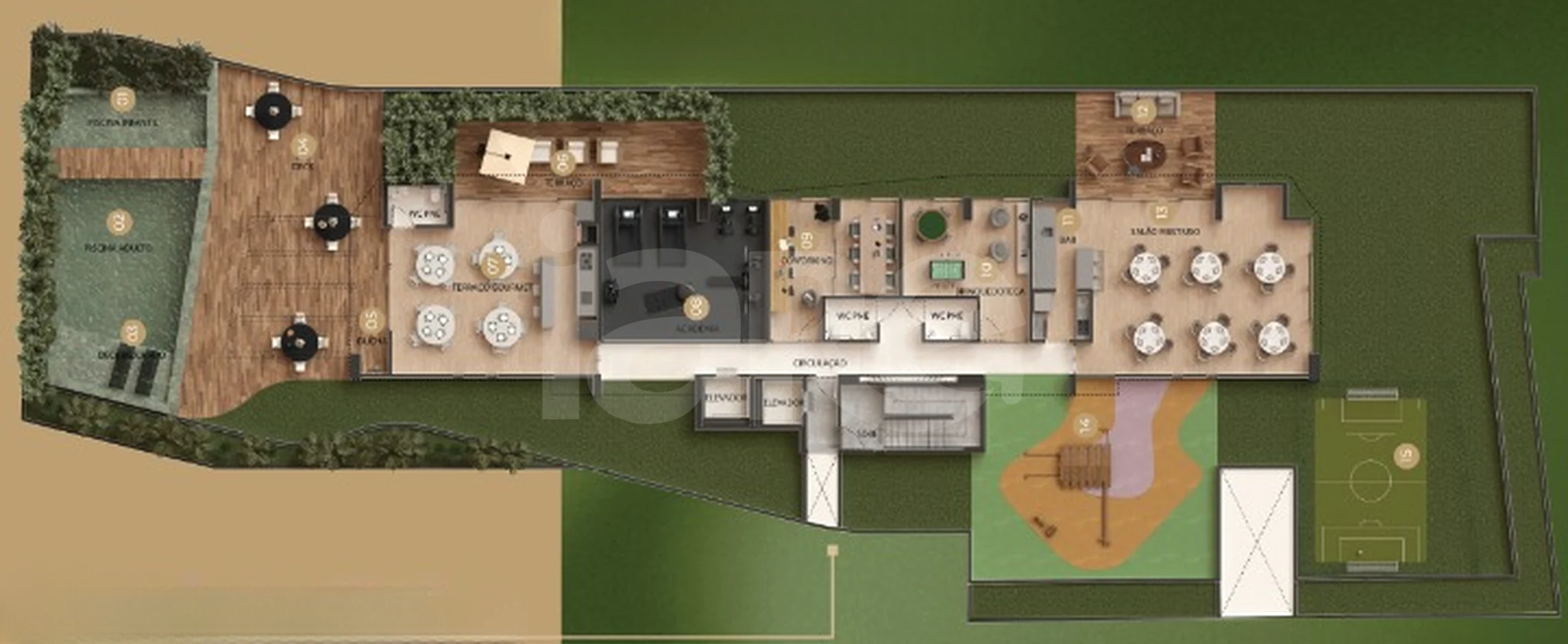 Planta — Pavimento lazer