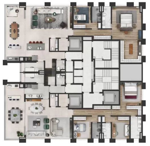 Planta — Apartamento 191,3 m²