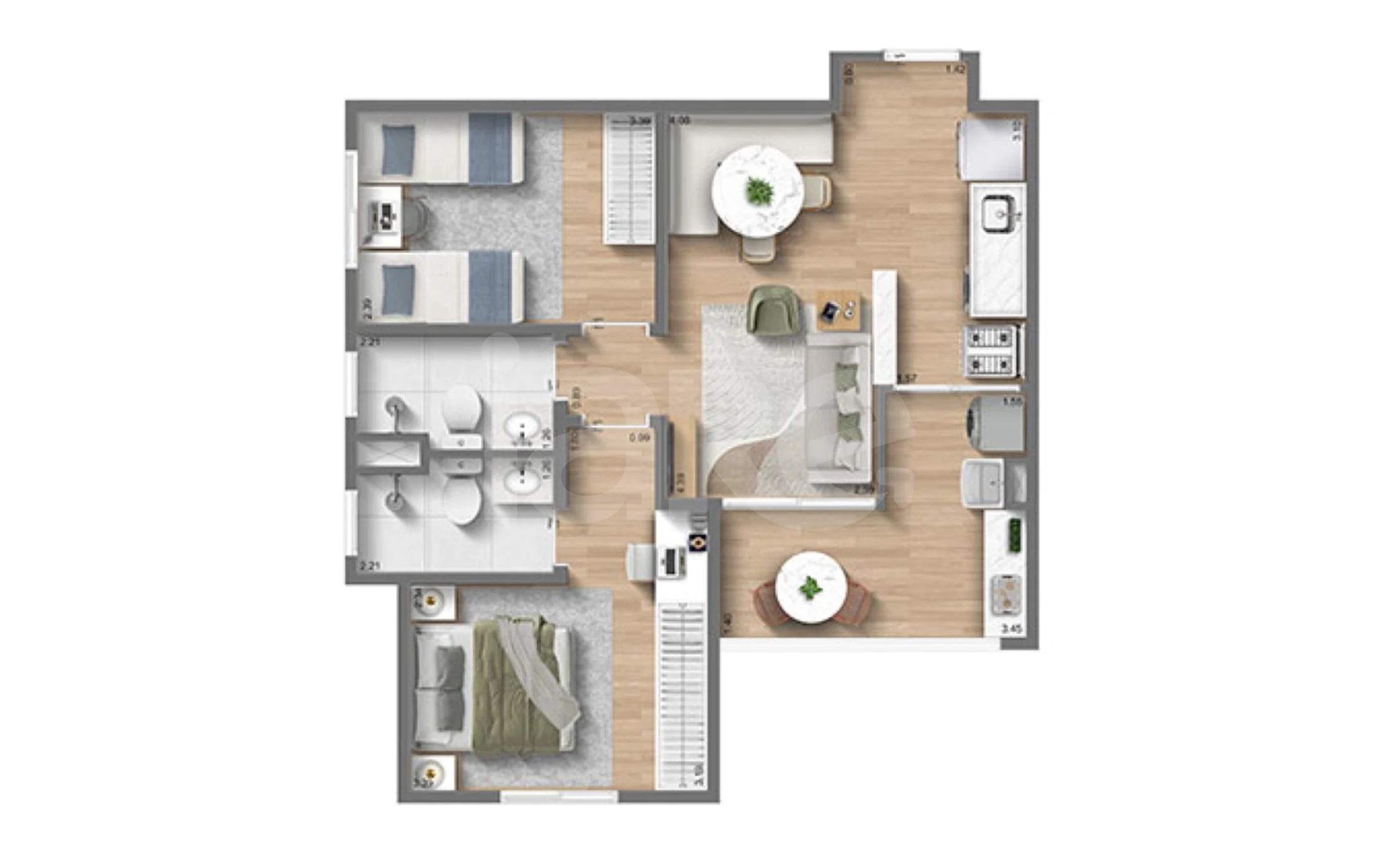 Planta — Garden 78,63 m²