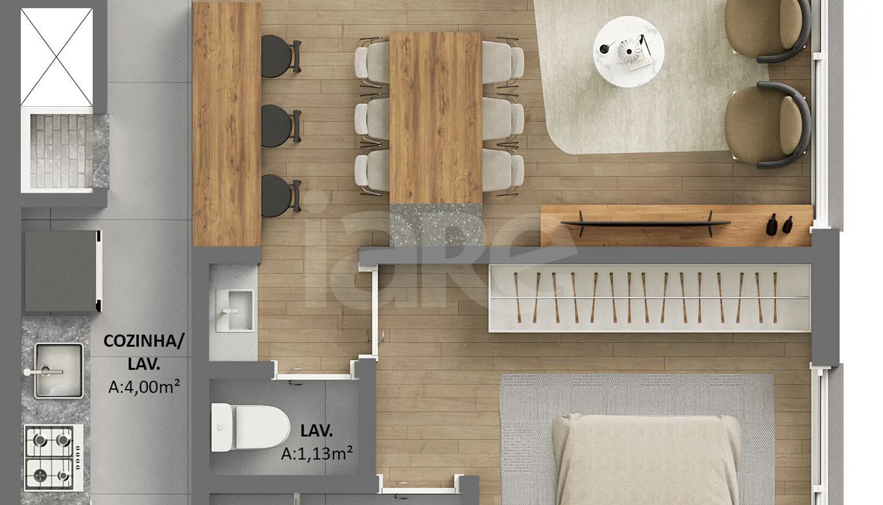 Planta — Garden 59,46 m²