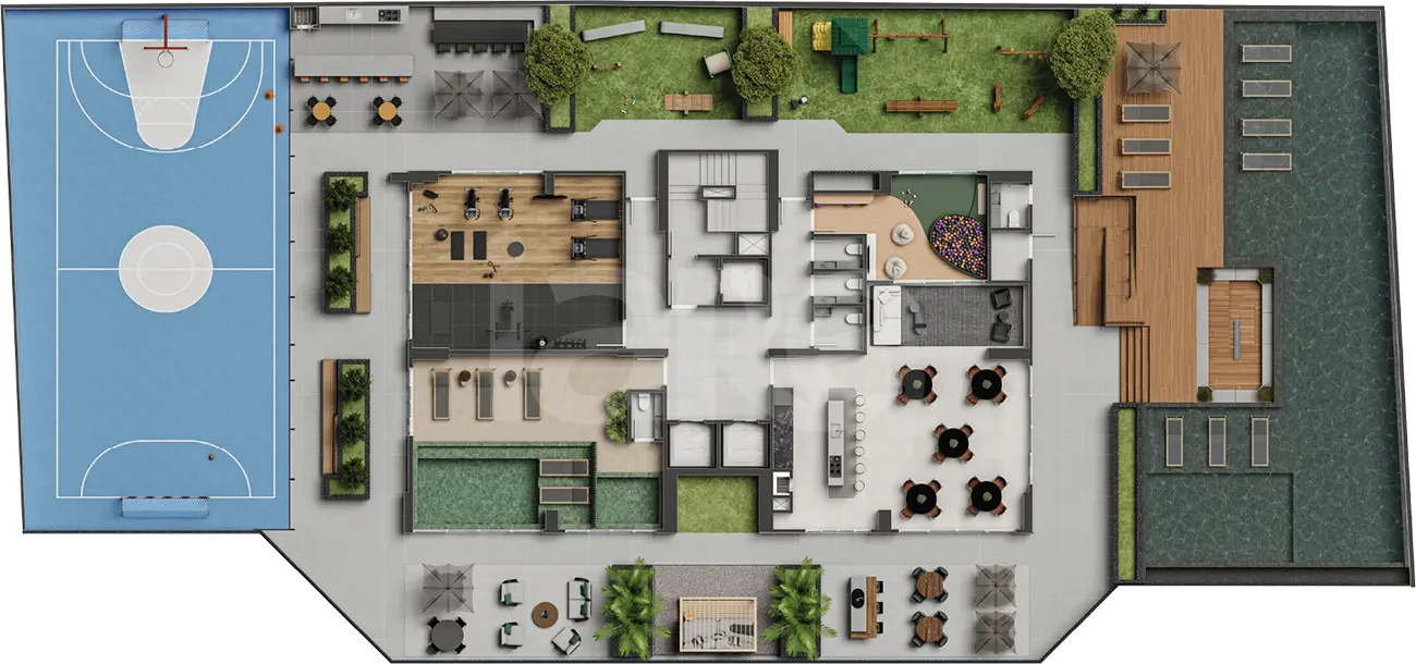 Planta — Pavimento lazer