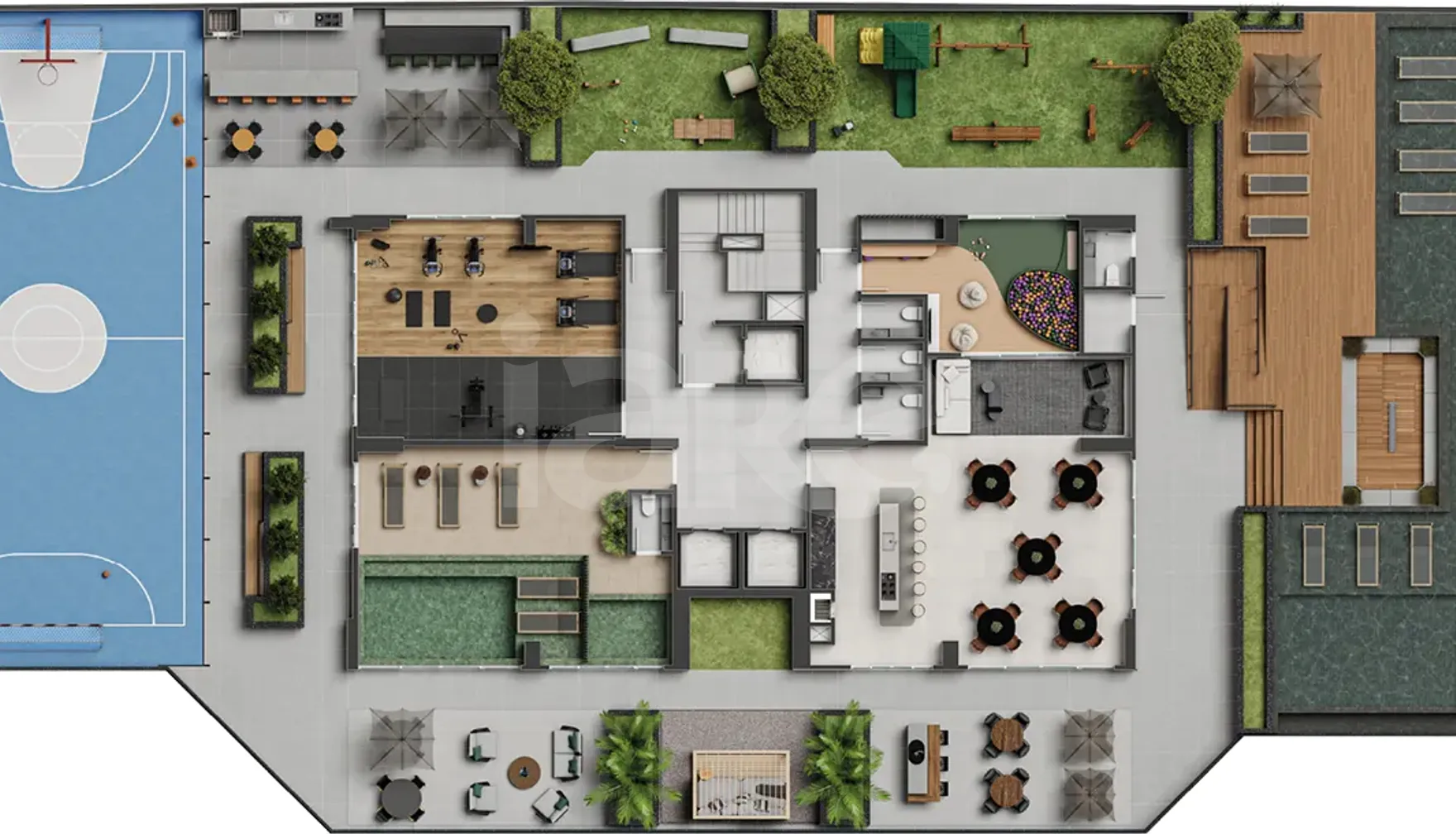 Planta — Pavimento lazer