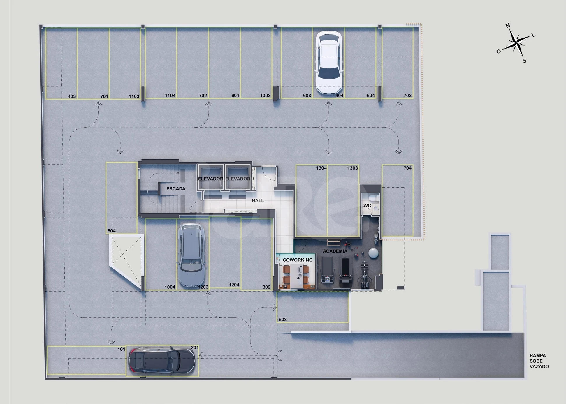 Planta — Pavimento garagem