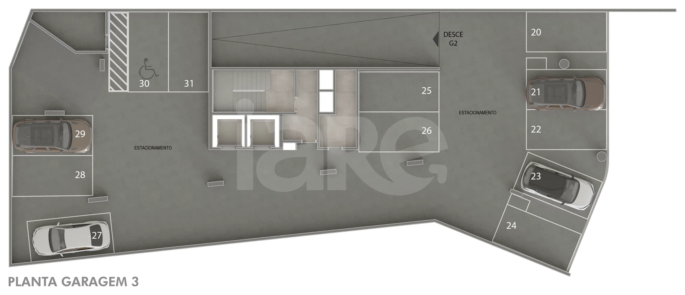 Planta — Pavimento garagem 03