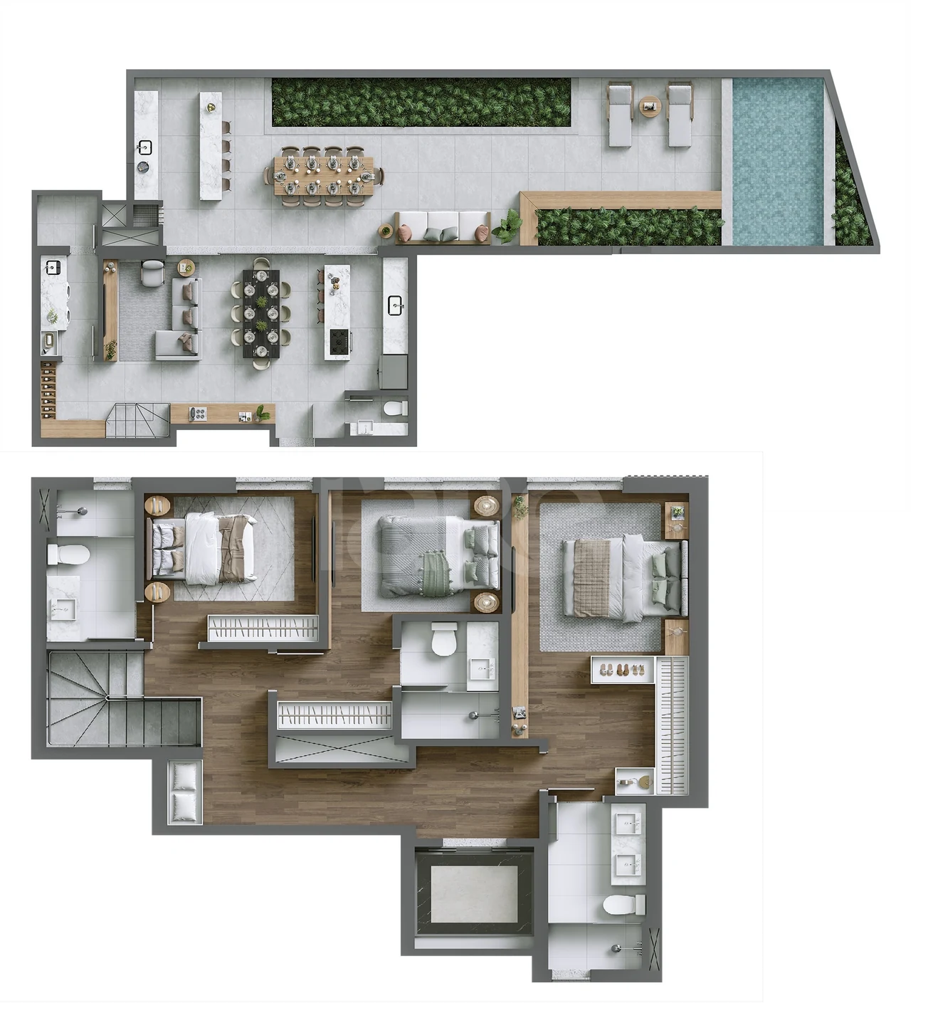 Planta — Garden 225,23 m² · 1º pavimento