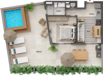 Planta — Garden 89,3 m²
