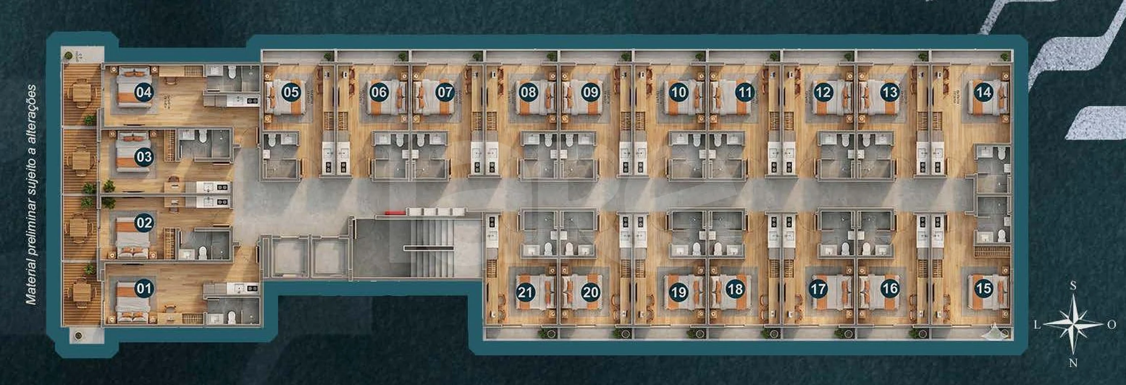 Planta — Pavimento 01 e 02