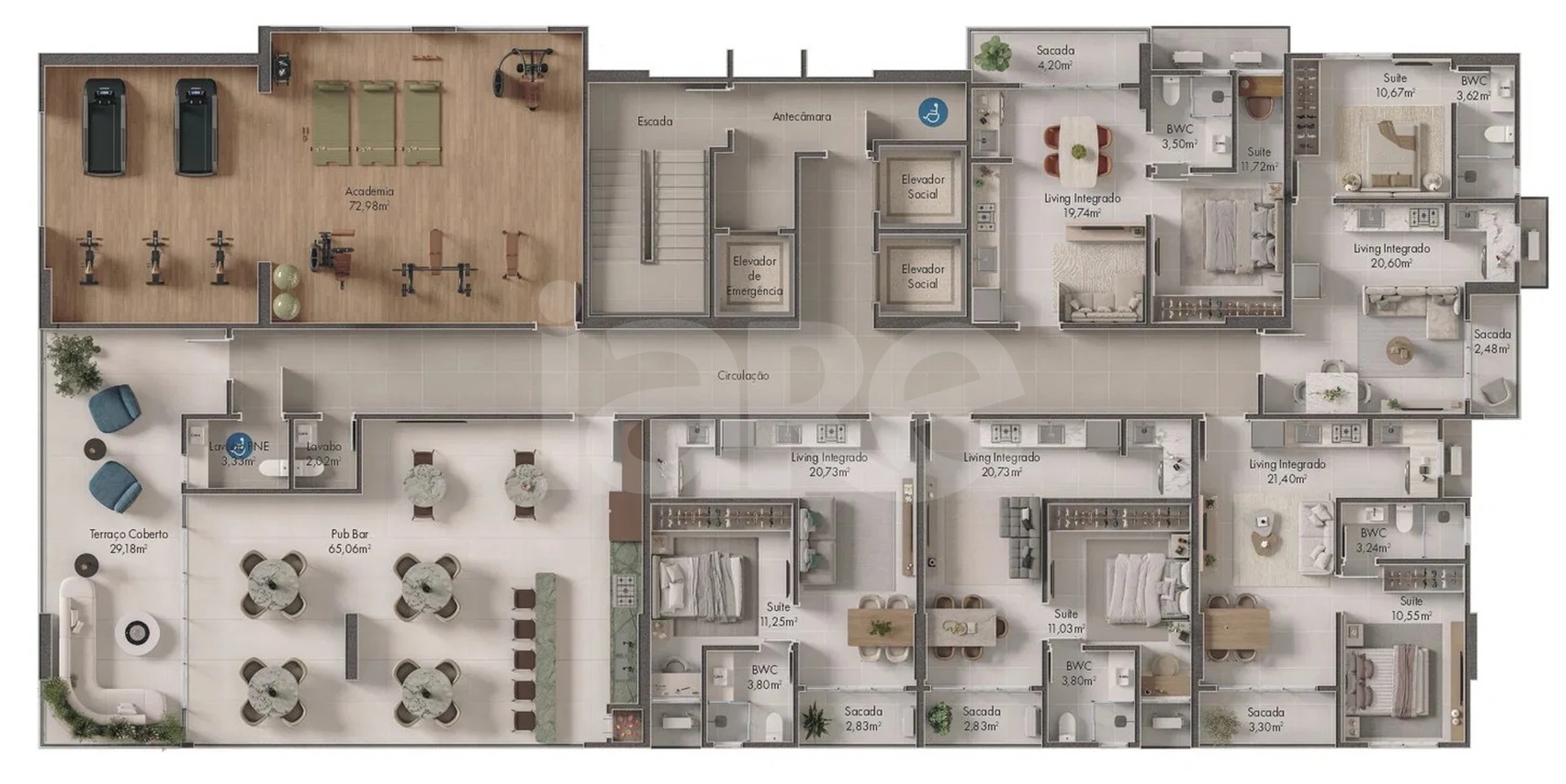 Planta — Pavimento rooftop