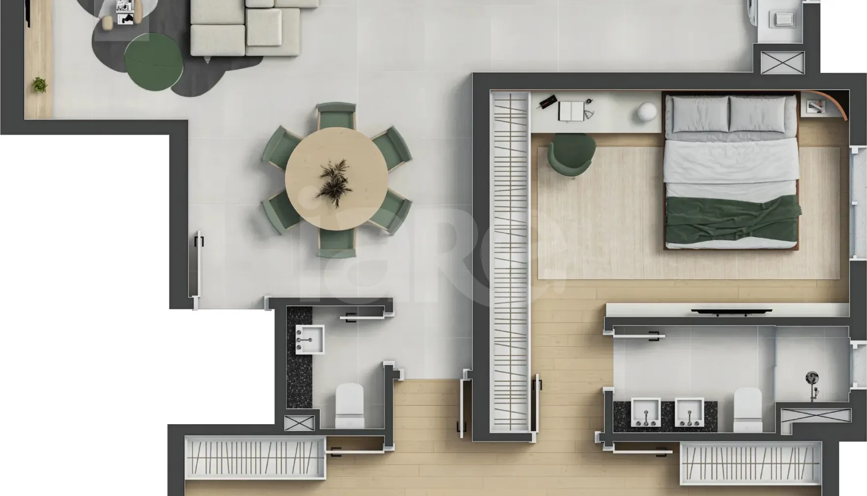 Planta — Apartamento 142 m²