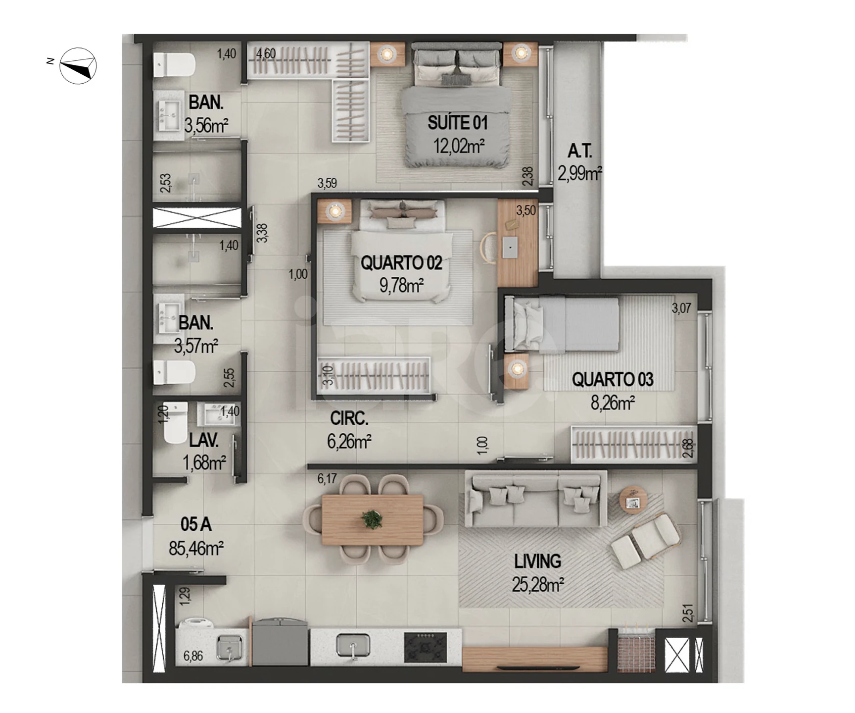 Planta — Garden 114 m²