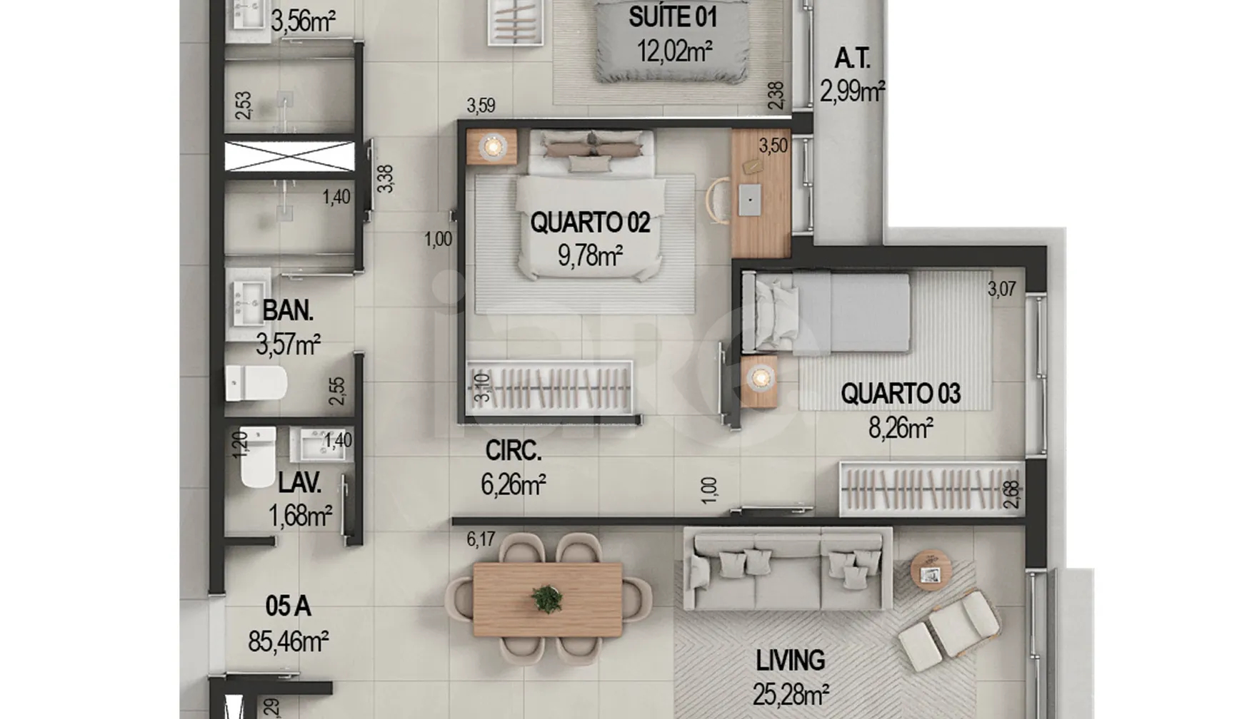 Planta — Garden 114 m²