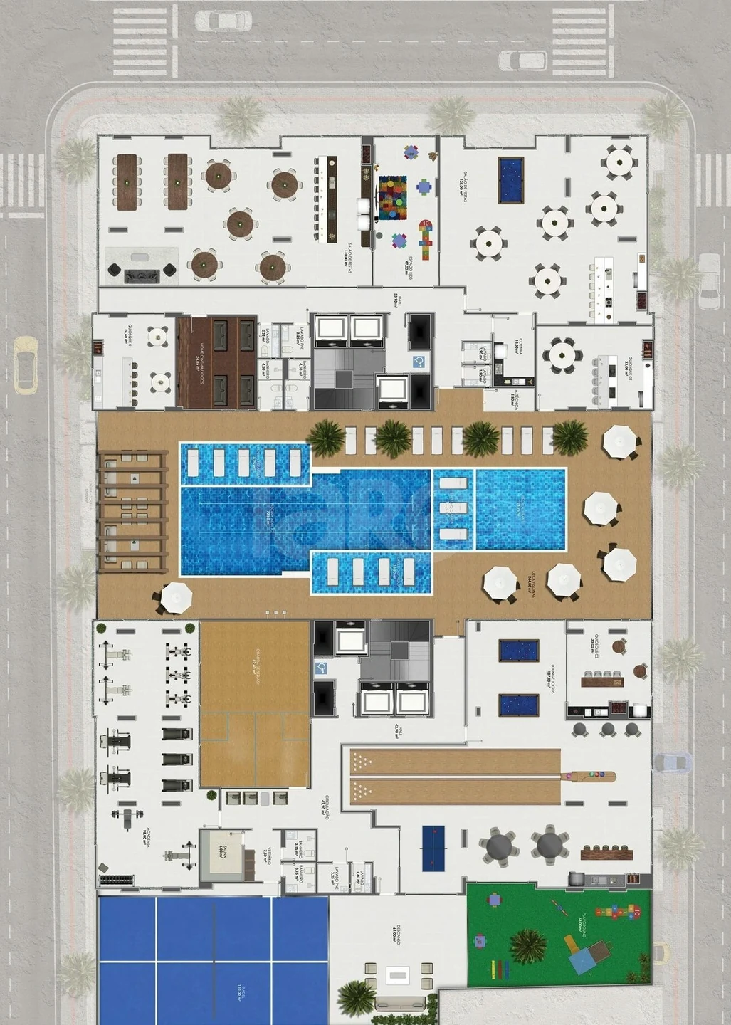 Planta — Pavimento lazer torre b