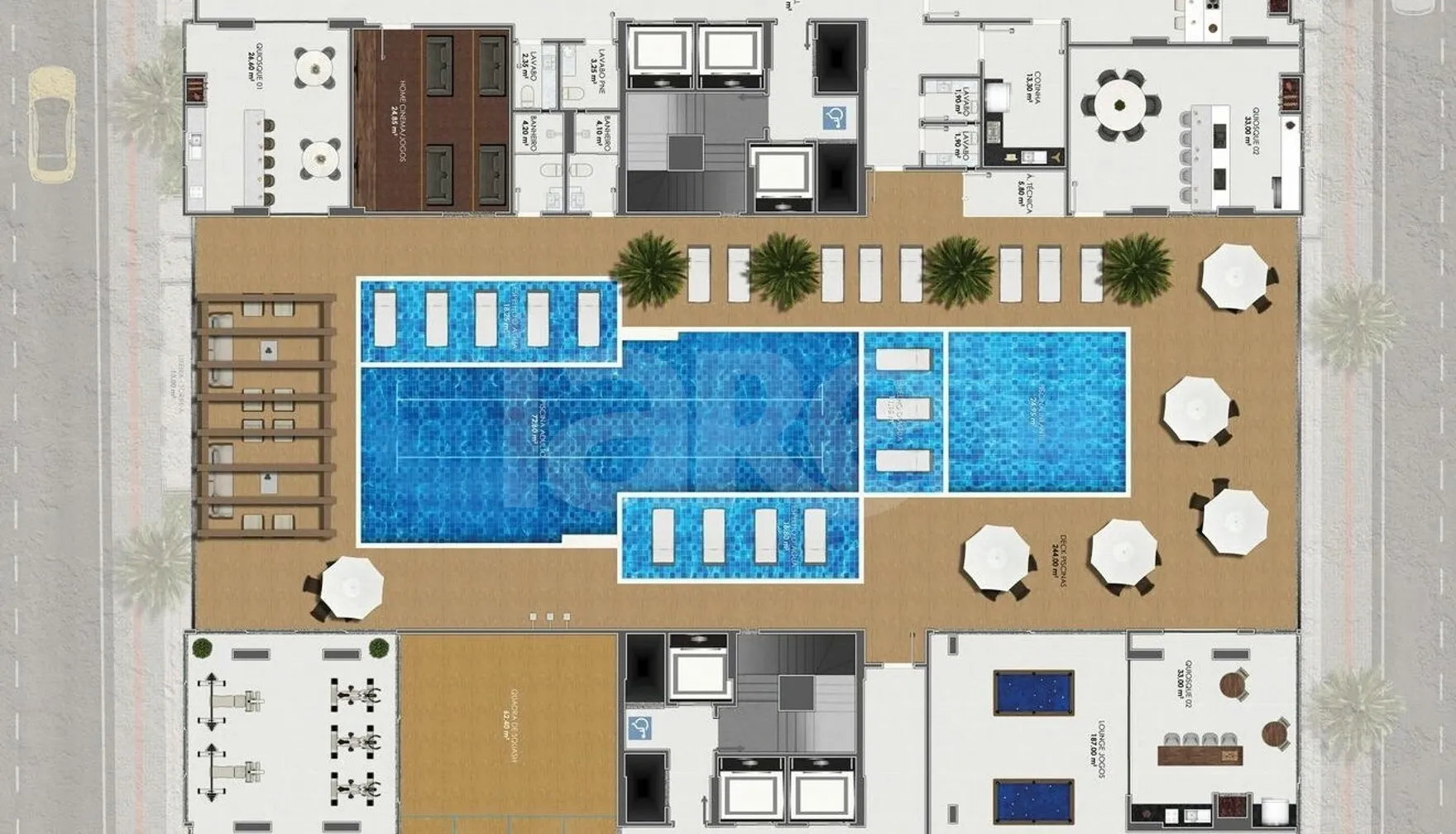 Planta — Pavimento lazer torre b