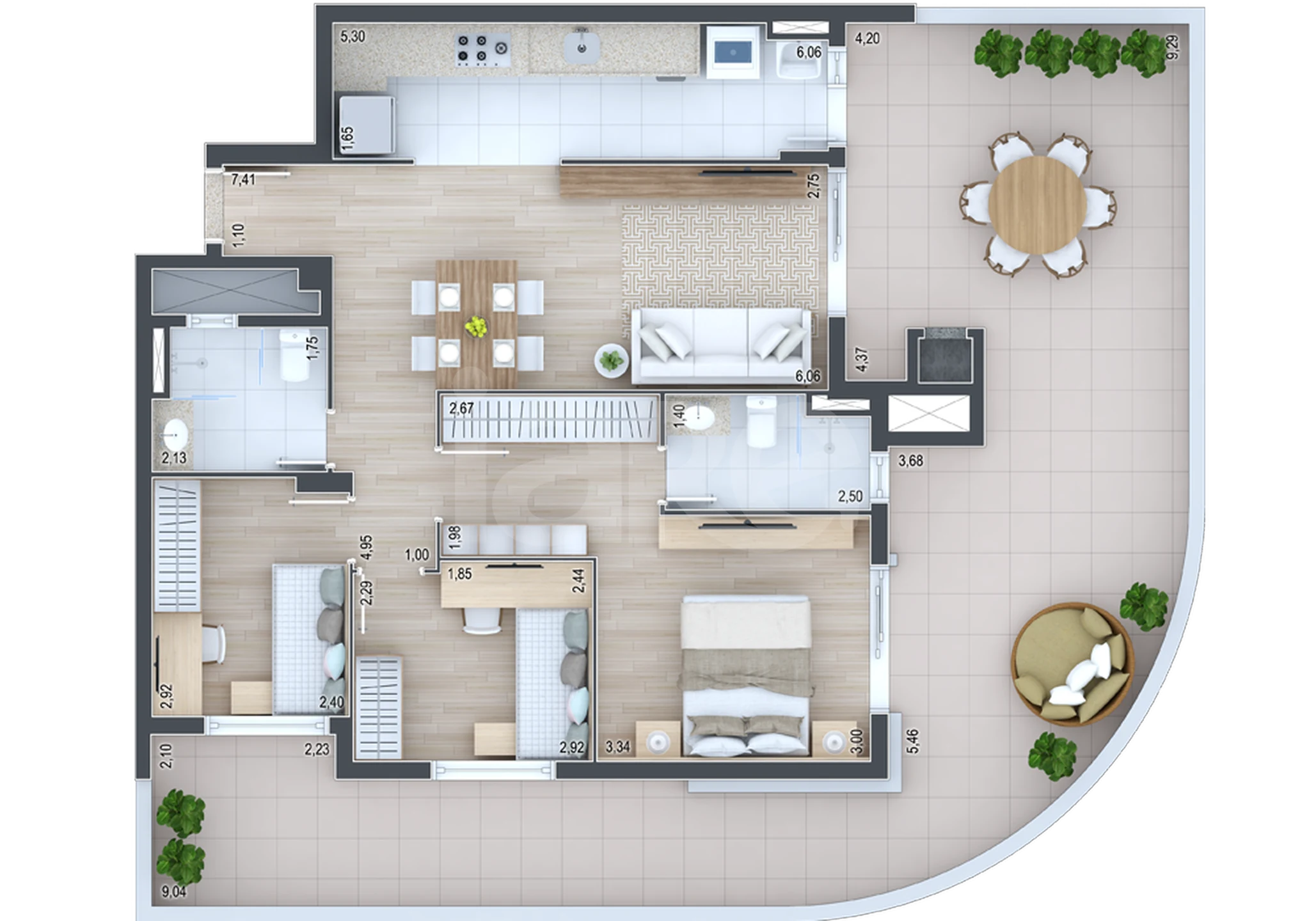 Planta — Garden 129,91 m²