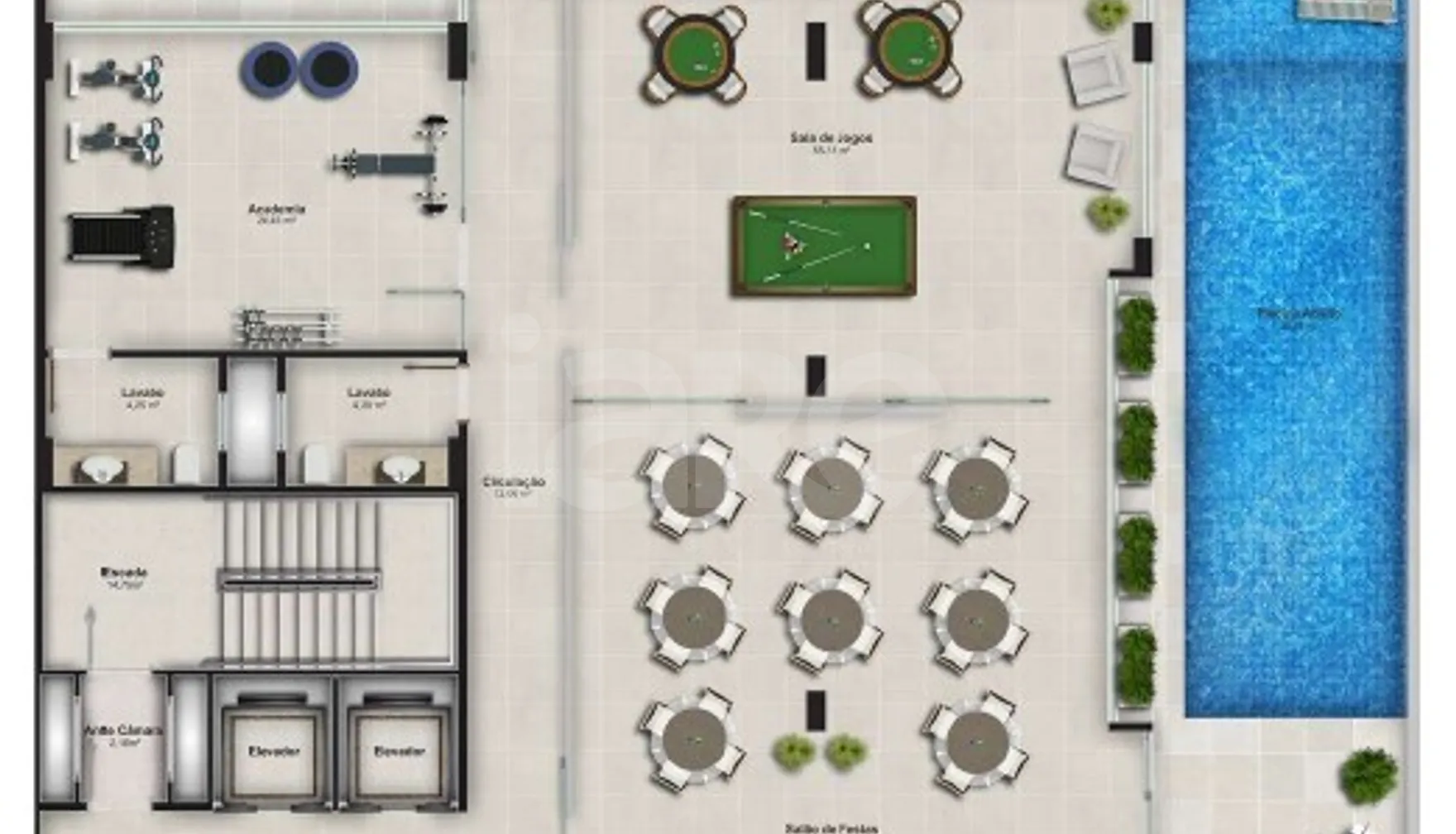Planta — Pavimento lazer