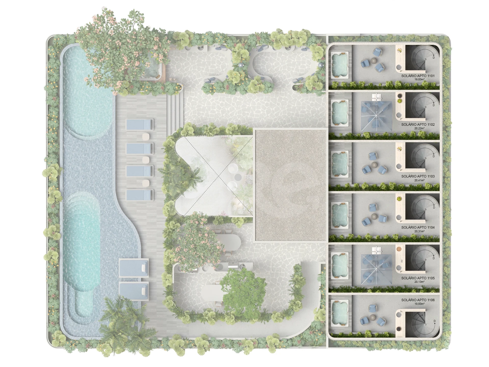 Planta — Pavimento solarium