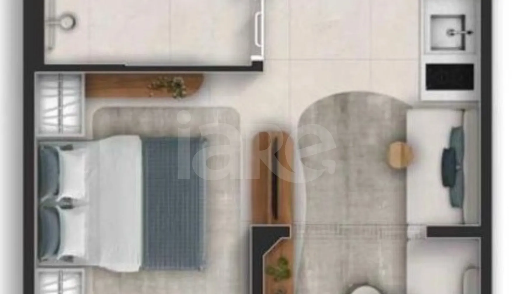 Planta — Studio 25,59 m²