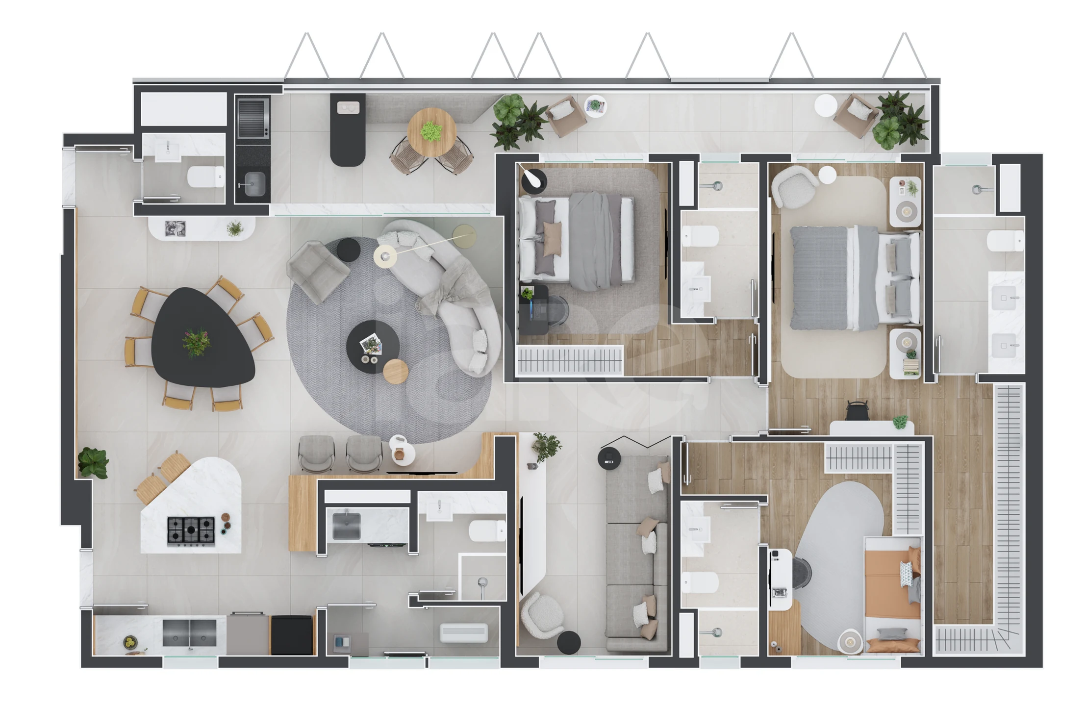 Planta — Apartamento 157,56 m²
