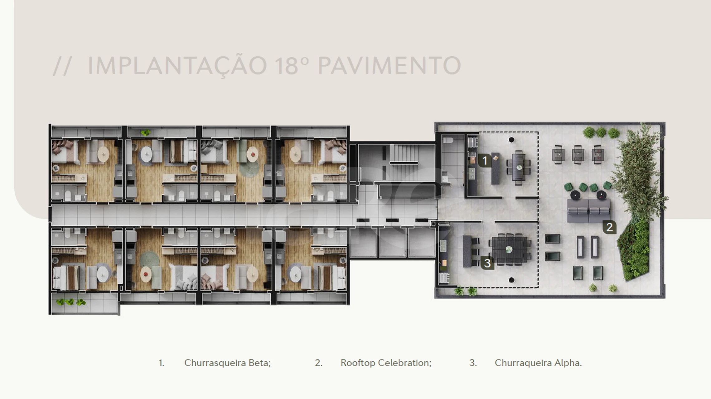 Planta — Pavimento 18