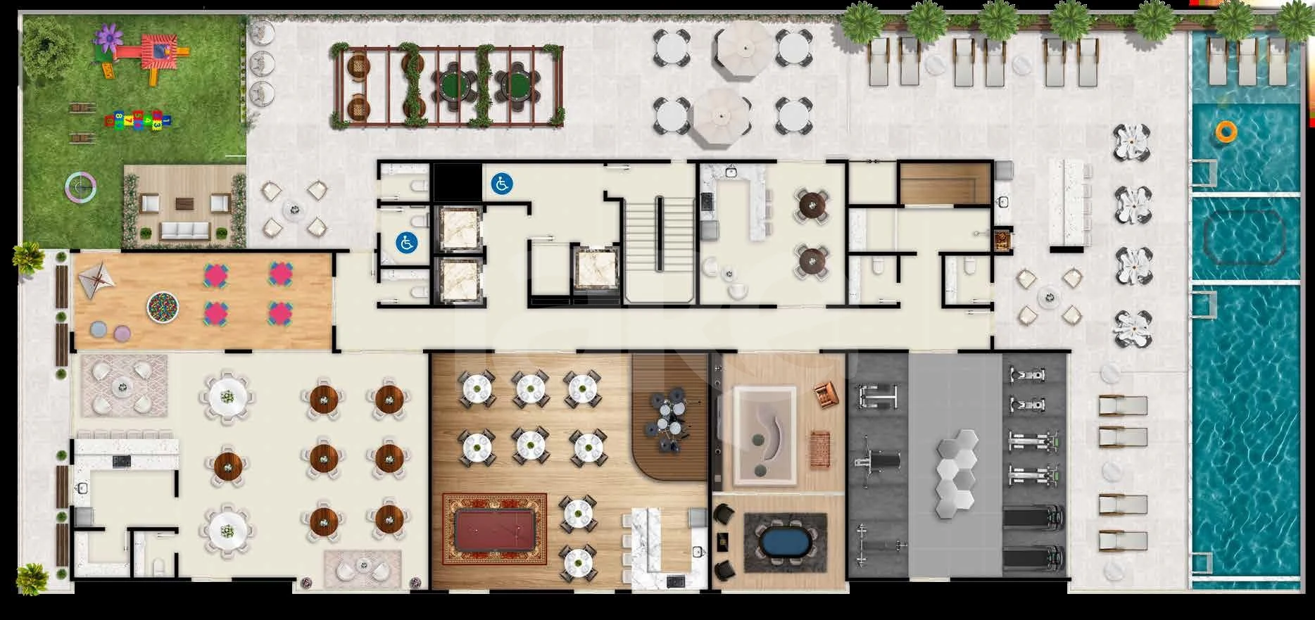 Planta — Pavimento lazer