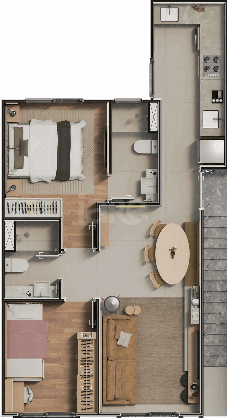 Planta — Casa em Condomínio 49,67 m²
